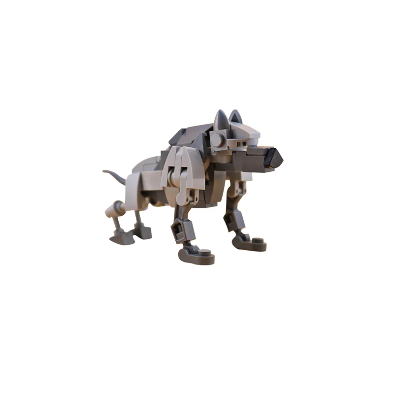 

MOC Gray Wolf Warg Model Building Blocks Movable Animal Wolf Assembled Bricks Toys DIY Creative Educational Children's Gift