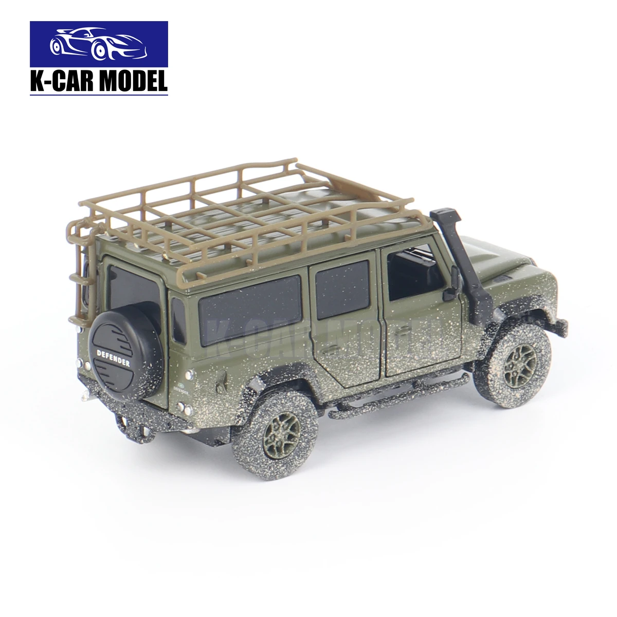 JKM 1/32 Diecast Model Car Miniature Defender Muddy Version Metal Vehicle Classic Off-road SUV for Children Collected Gift