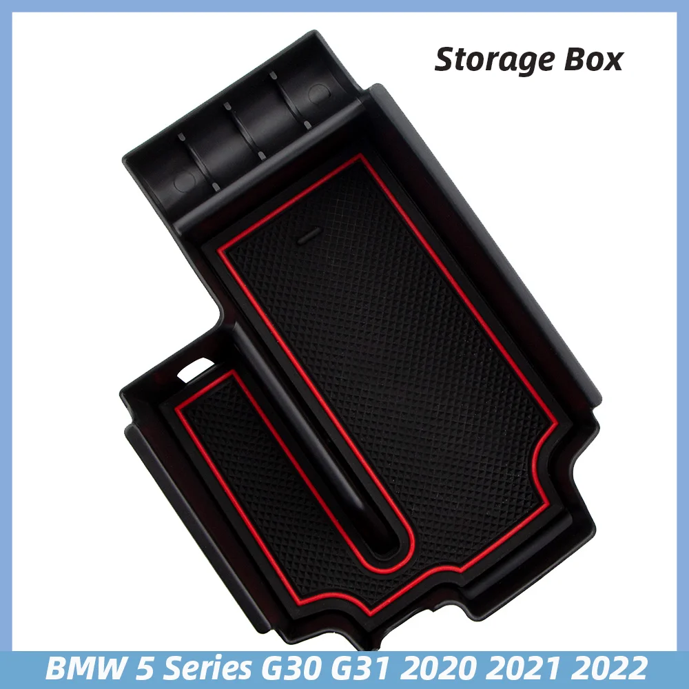 

For BMW 5 Series G30 G31 2020 2021 2022 Car Armrest Storage Box Tray Central Console Holder Container Organizer Accessories
