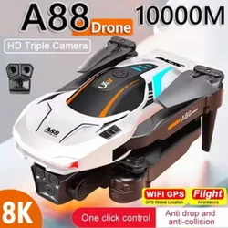 10000m A88 Drone 5G 8K Profesional GPS HD Dual Camera Aerial Photography 360 Obstacle Avoidance Flow Position Quadcopter 2024