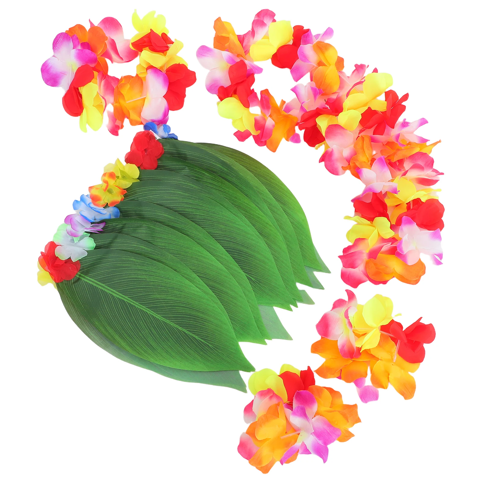 

1 set Leaf Grass Skirt Hawaiian Costume Realistic Fabric Natural Look High Quality Summer Luau Party Decoration