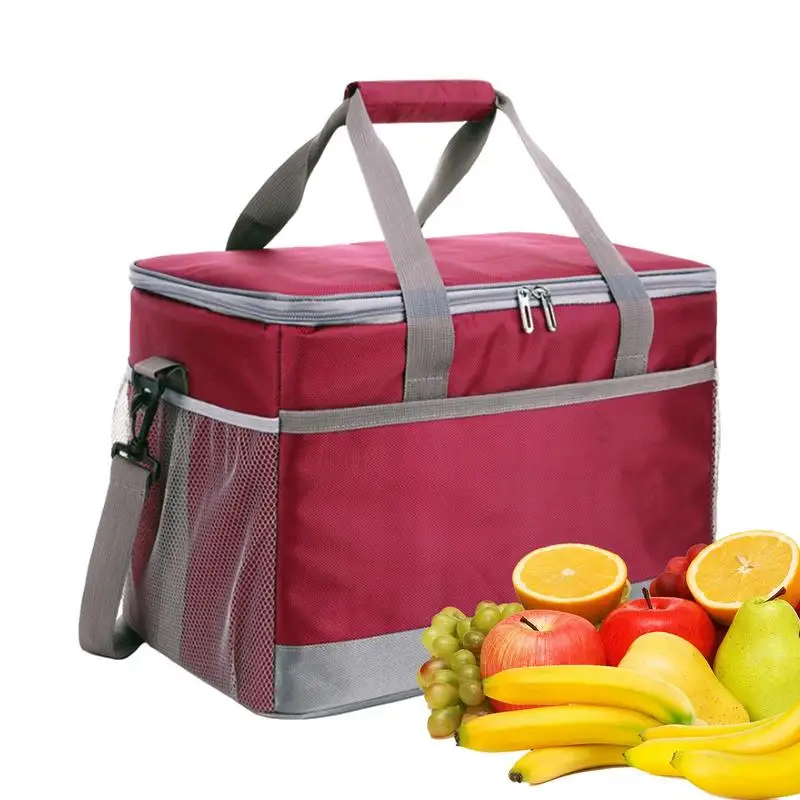 Insulated Lunch Bag Food Delivery Bags Foldable Grocery Refrigerated Bag Anti-Leak Delivery Bags for Hot & Cold Food for Outdoor