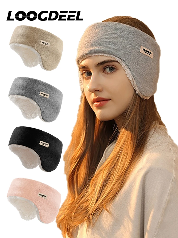 AliExpress LOOGDEEL Anti-cold Warm Thickened Fleece Ear Protection Head Cover Windproof Thermal Cycling Headband Winter Earmuffs Headwear