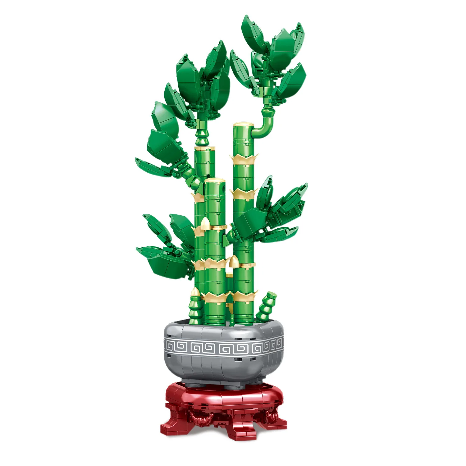 "Peixa, Orquídea, Bambu, Crisântemo - os Quatro Senhores das Flores" série pequenos blocos de construção brinquedos educativos de montagem, et
