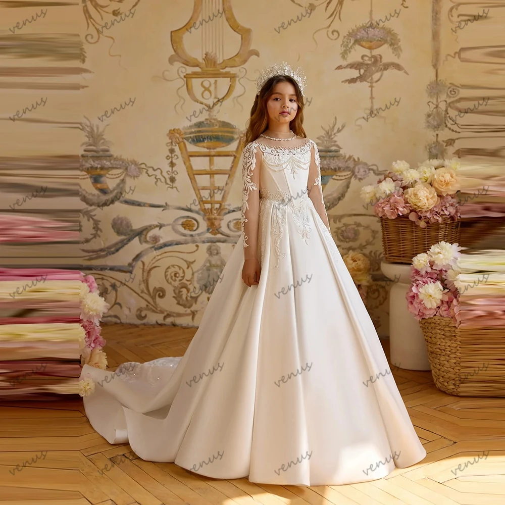 

A Line Ball Flower Girl Dresses فساتين للمناسبات الخاصة Floor-Length Princess Birthday Dress Customized Vestidos De Novia 2026