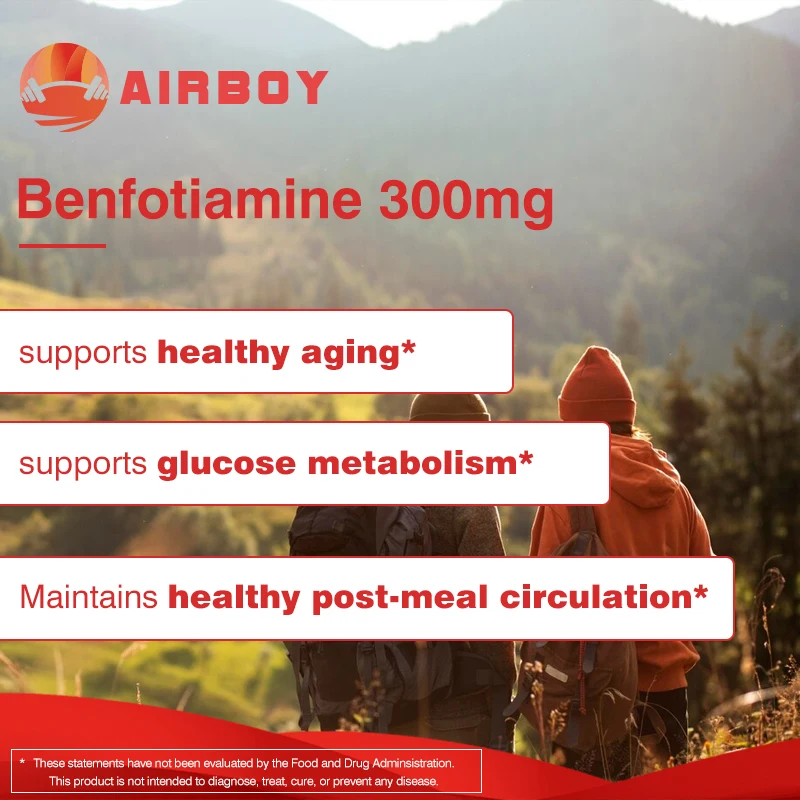 Benfotiamine 300 Mg - Supports Nervous System Health and Promotes Healthy Aging