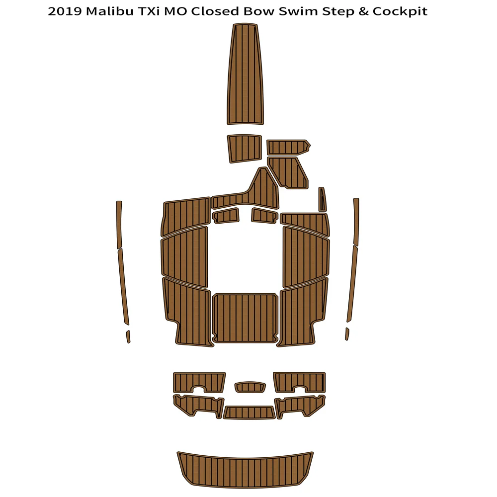 2019 Malibu TXi MO Closed Bow Swim Platform Cockpit Pad Boat EVA Foam Teak Floor