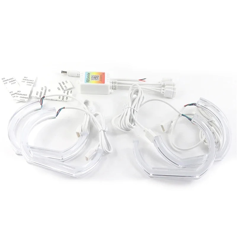 ديناميكية RGB متعددة الألوان App التحكم LED المصباح عيون الملاك حلقة مصباح أطقم المصباح ترقية لسيارات BMW E83 X3 2003-2010 #4