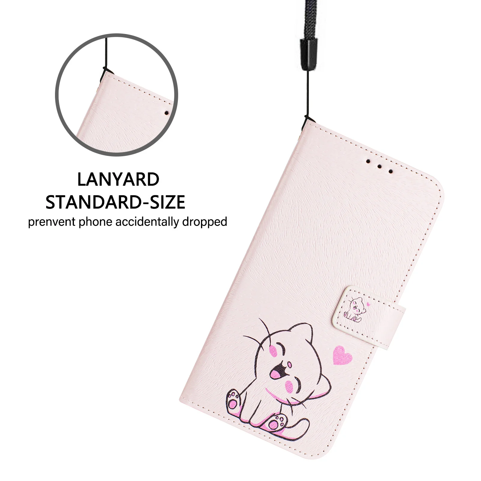 Leather Phone Case on For Samsung Galaxy A72 A52 A52S A42 A32 A22 A12 A02 Flip Cover Wallet Magnetic Painted Cases Flower Bear