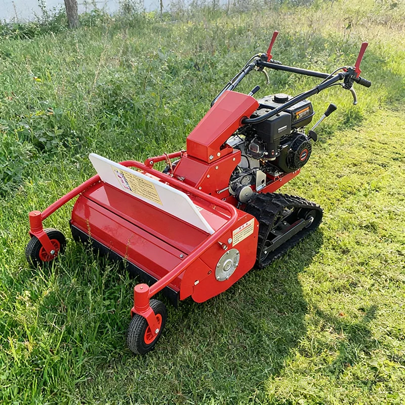 

Hand-held Tracked Lawn mower Chinese Factory Brand Engine Motor Adjustable Mowing Height