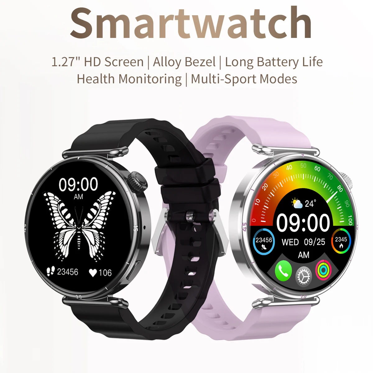 

Fashion Smart Watch Women's Health Sport Monitoring 1.27" IPS HD Screen CY37 SmartWatches For Lady Bluetooth Call SmartBracelet