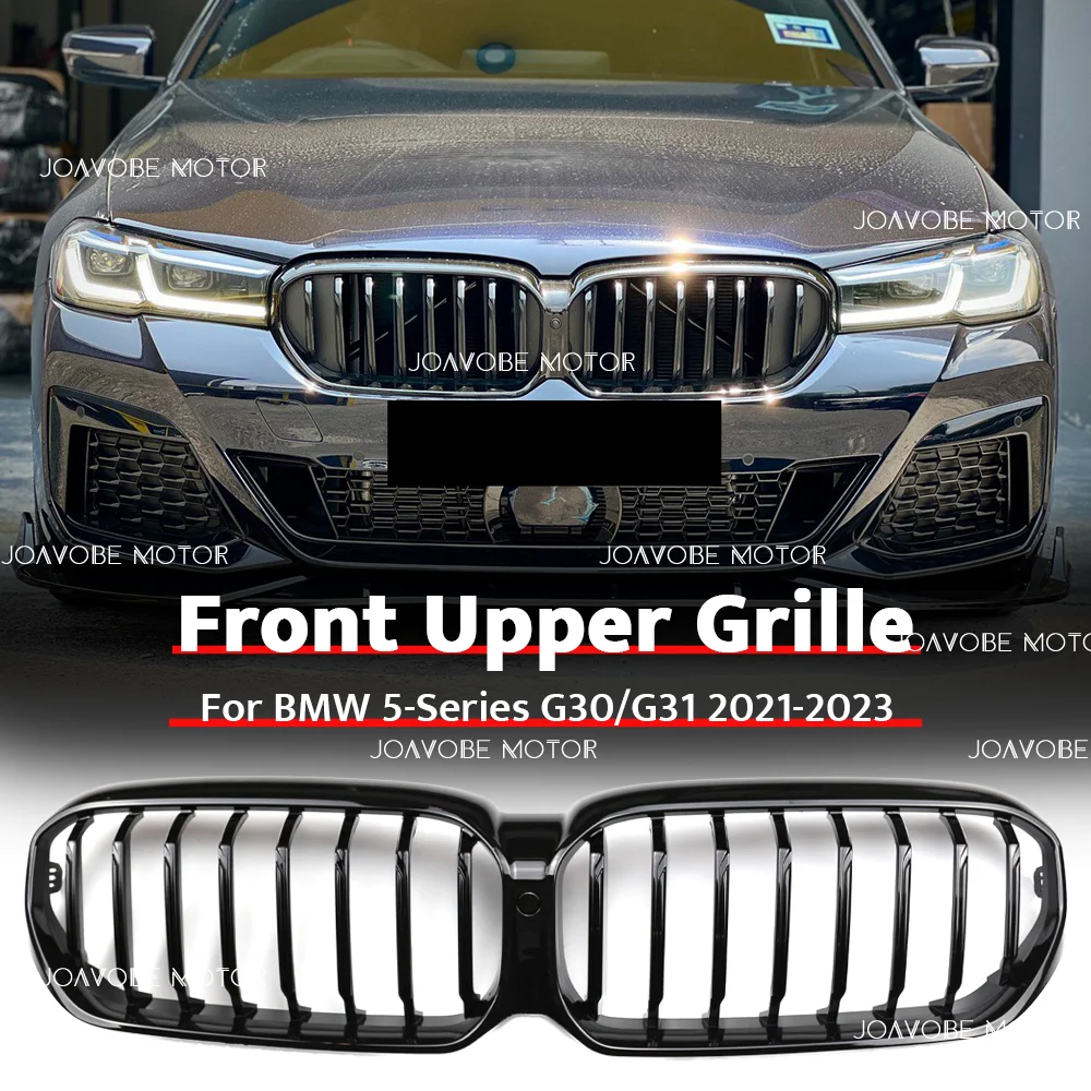 

Глянцевая черная решетка переднего бампера в стиле Single Line для BMW 5-й серии G30 G31 2021-2023