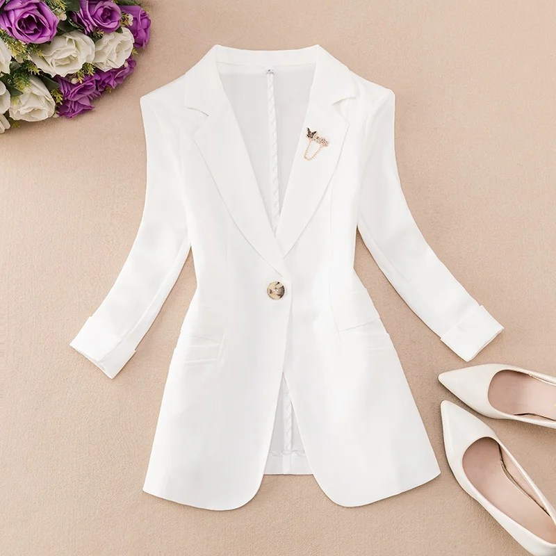 بدلة ضيقة ort Sve Jaet للسيدات لربيع وصيف رفيعة Sle النسخة الكورية سبعة أرباع Sve