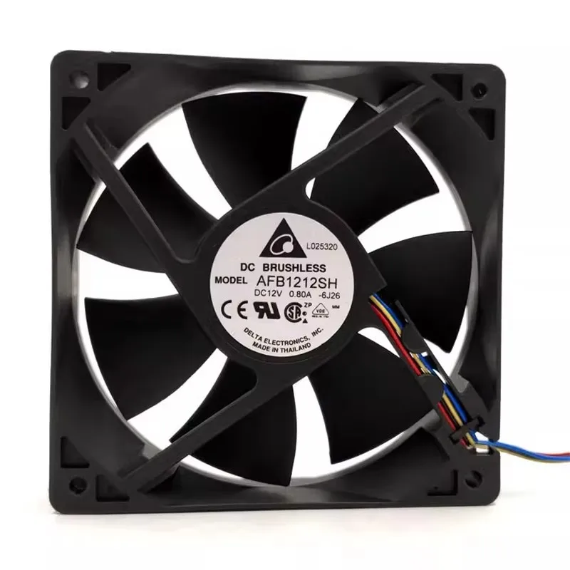 Original AFB1212SH 12V 0.8A 120 * 120 * 25MM 12CM high air volume PWM dual ball chassis power cooling fan