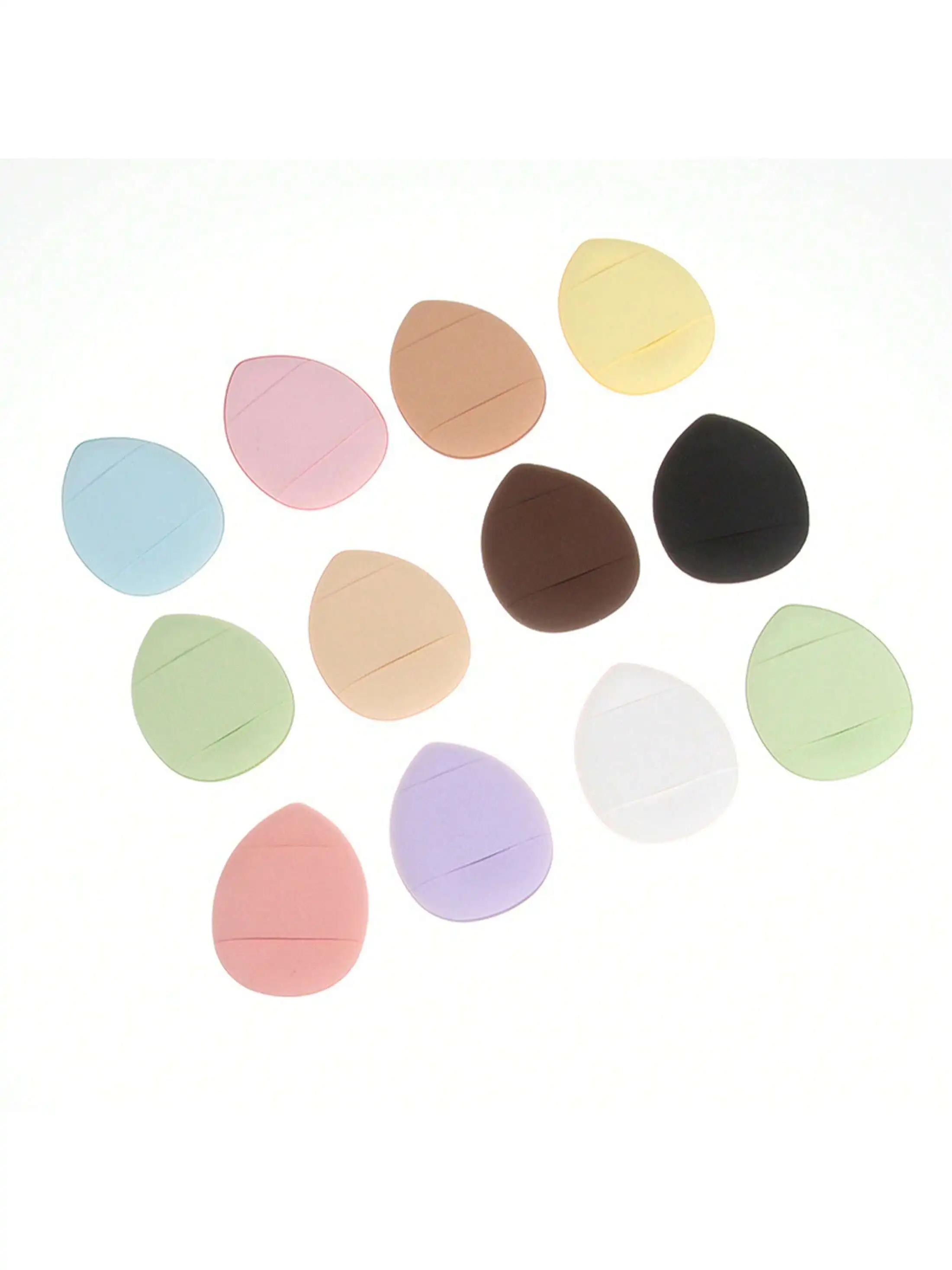 1/5 قطعة من منتفخة الأصابع المصنوعة من الألياف الدقيقة الناعمة - قابلة لإعادة الاستخدام لكريم الأساس الدقيق/خافي عيوب العين (لون عشوائي) #1