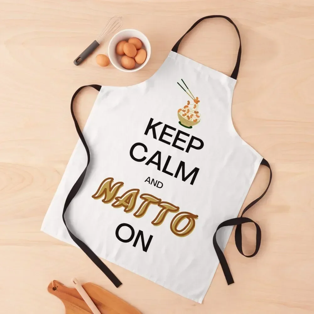 

Keep Calm and Natto On with Bowl and Chopsticks Apron cooks clothes Novelties Kitchen And Home Apron