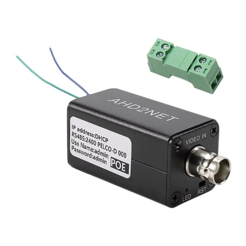 A42T-AHD/TVI/CVI/CVBS To IP Encoder For Analog Security Camera For NVR Analog Surveillance Upgrade
