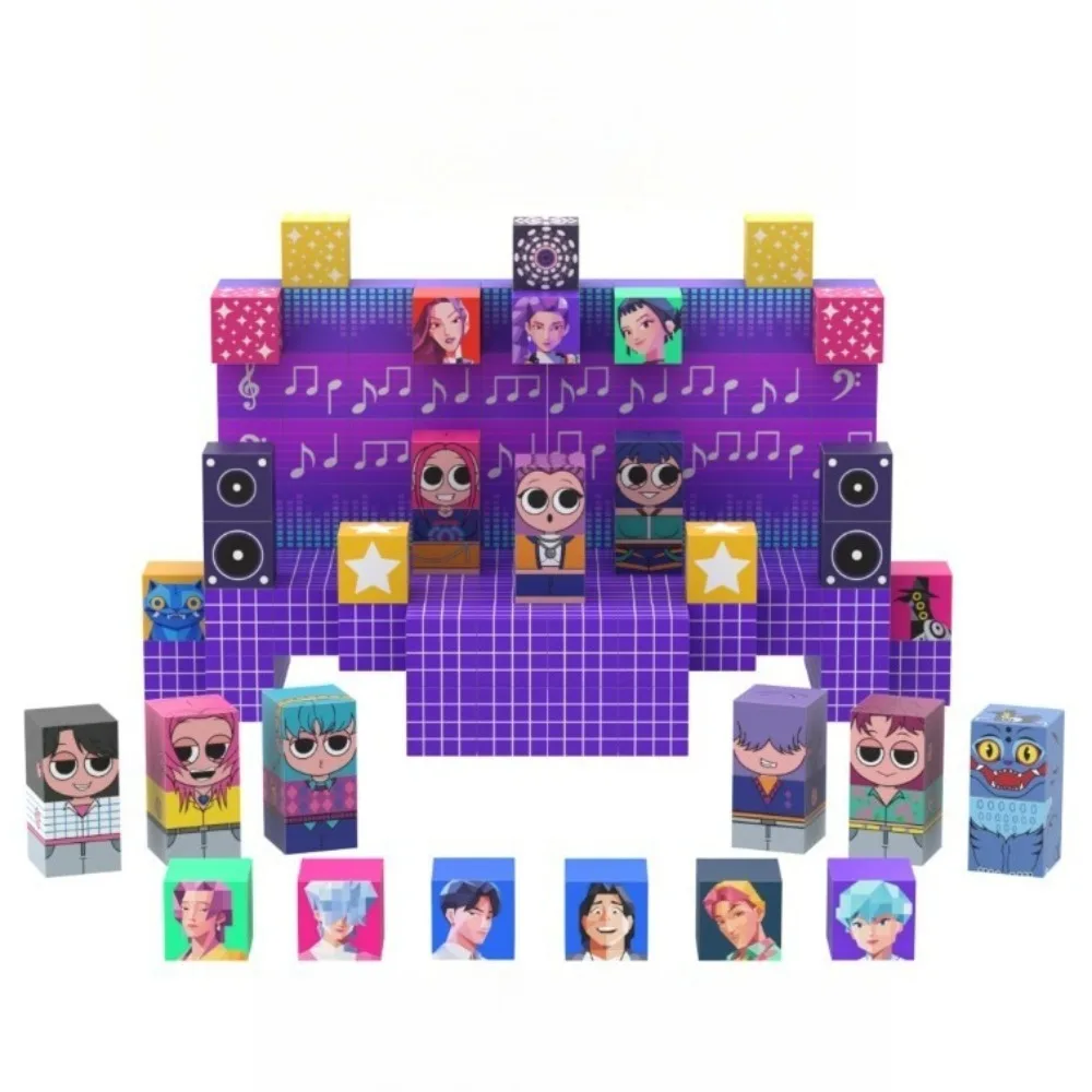 64/100/150 Uds. Juego de bloques magnéticos para construir ladrillos figura de tigre niño niña DIY STEM Montessori cubos sensoriales regalo educativo para niños pequeños