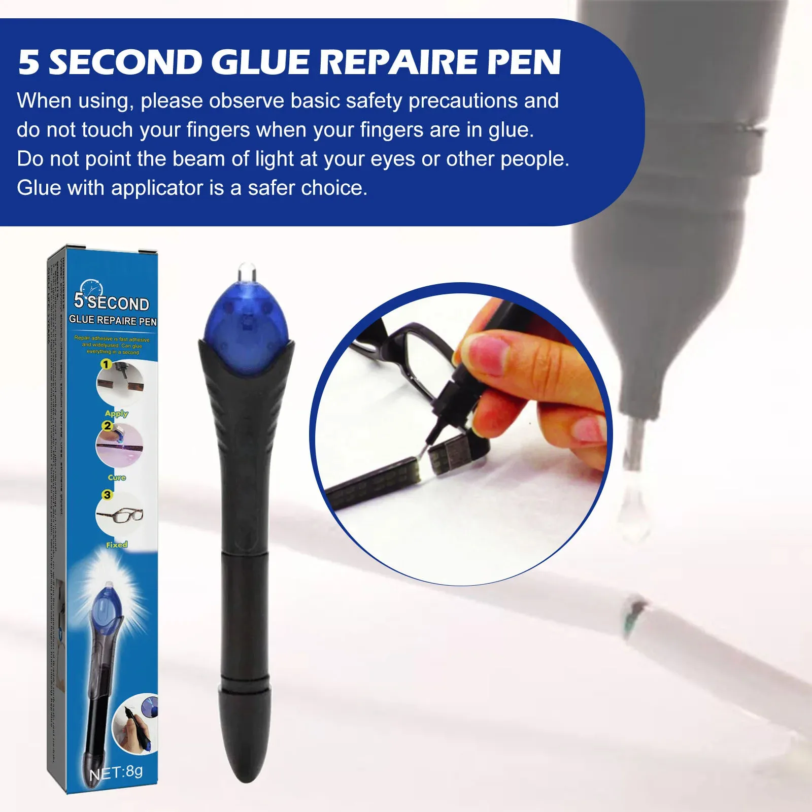 5 Second UV Repair Glue Pen Multifunctional Welding Compound Quick Fix Plastic Ceramic Cable Adhesive Uv Light Repair Tool Pen