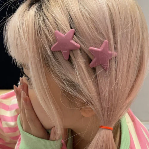 모조 다이아몬드 헤어 클립, 긴 바레트, 다채로운 크리스탈 타원형, 기하학적 측면 핀, 블링 머리핀, 여성 헤어 액세서리, 세트당 2 개 