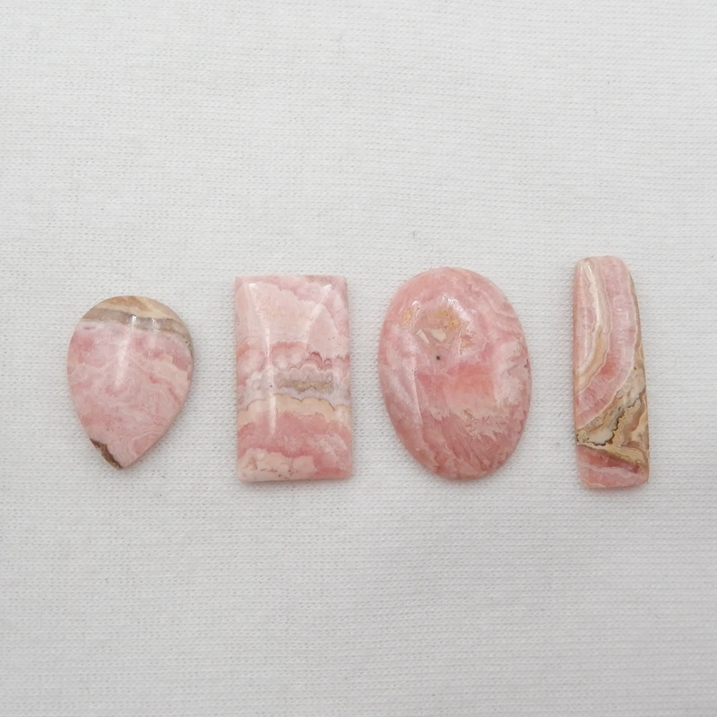 

Wholesale gemstone,Semiprecious stone jewelry.Natural4PCS Argentina Rhodochrosite Cabochons,