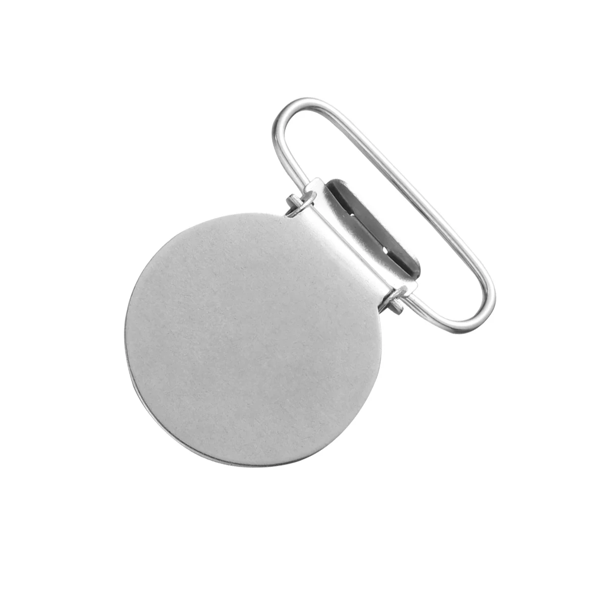 10pcs Fashion Suspender Clips Holders Round Metal Pacifier Clips Buckle Clips Sewing Tools for Men Women (Silver)
