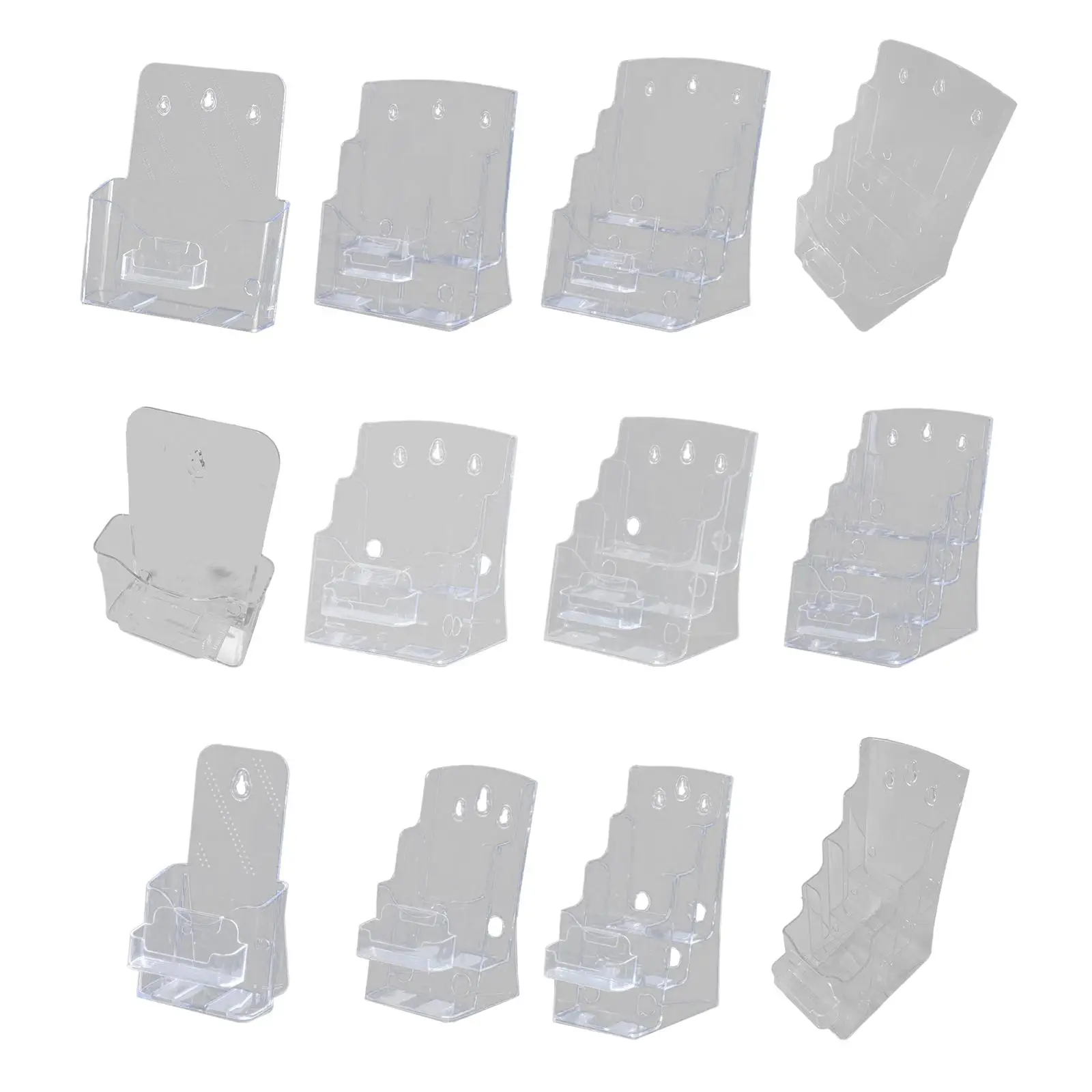 Acrylic Business Card Display Stand Brochure Holder Pamphlet Countertop Organizer for Signs Menu Document Magazines Reception