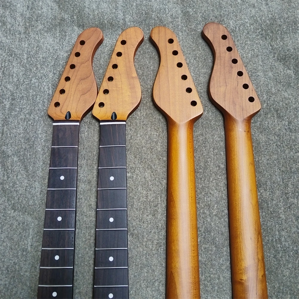 22 Bünde, 9,5 Zoll, Griffbrett aus Palisander, gerösteter Ahorn, elektrischer Gitarrenhals, Punktmuster, Halsverstrebung, Gitarrenteile, Zubehör – Detail 10