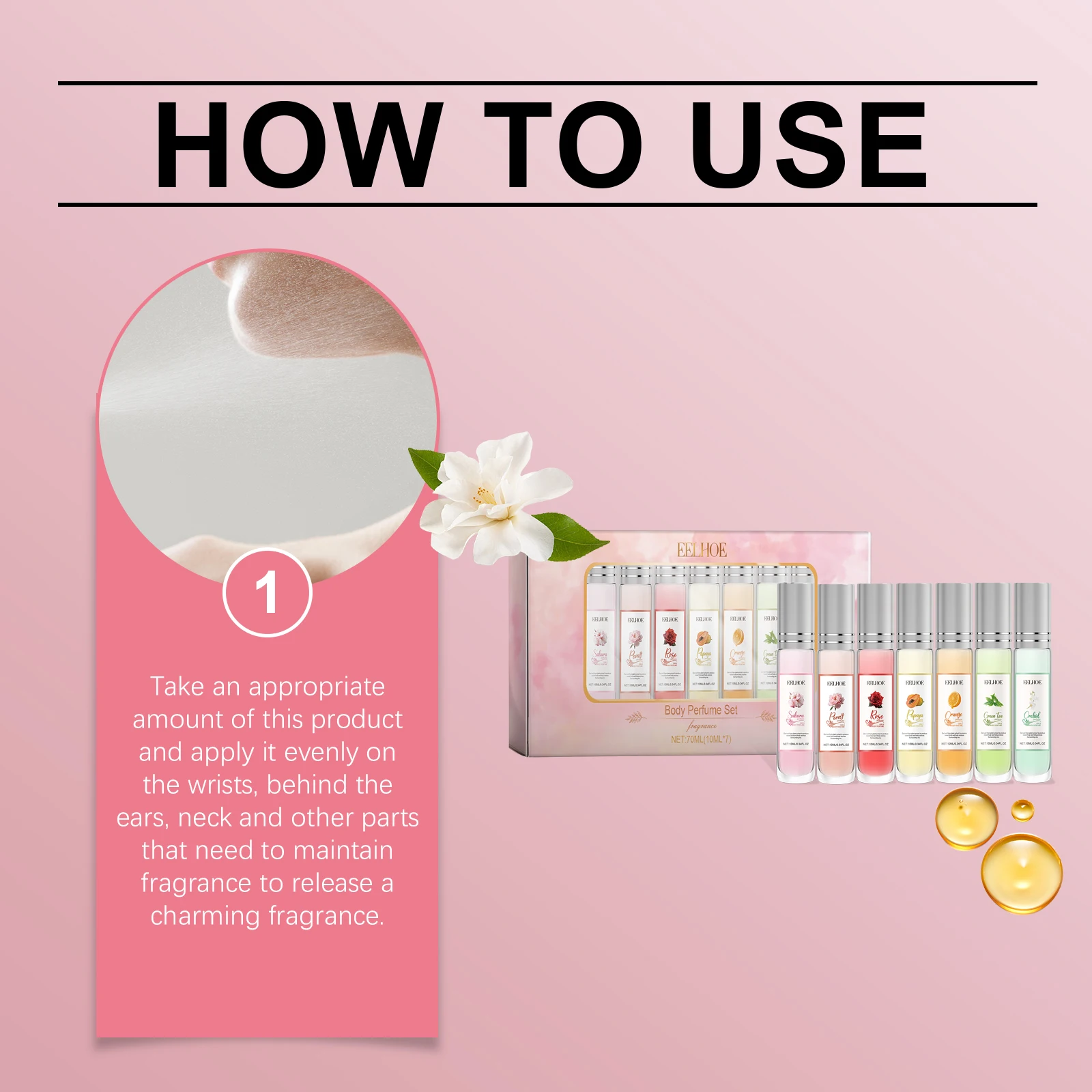 Juego de perfumes para el cuerpo, aceite esencial Natural, efecto de resistencia concentrado, regalo de fecha para pareja, aroma largo fresco, mejora el encanto, Aroma elegante