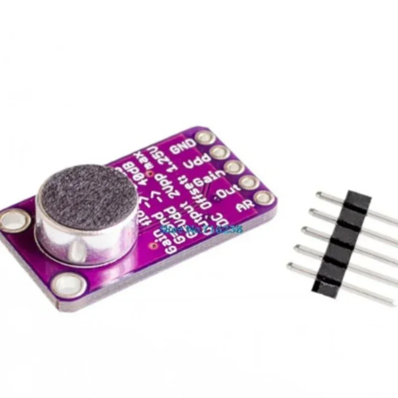 Módulo estável de amplificador de microfone de eletreto THD baixo com ganho automático e relação de ataque e liberação programável