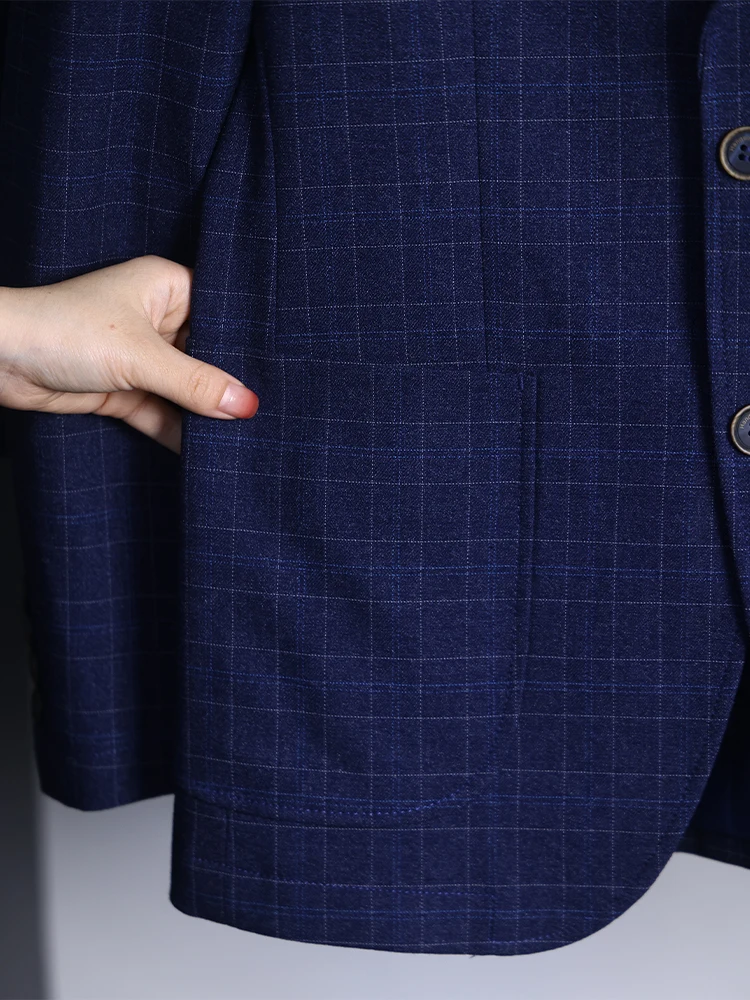 Homesi ربيع الخريف الرجال عادية Faion الأزهار منقوشة طوق مسطح دعوى Jaet الشباب ular فضفاضة تناسب طويلة Sve Thi