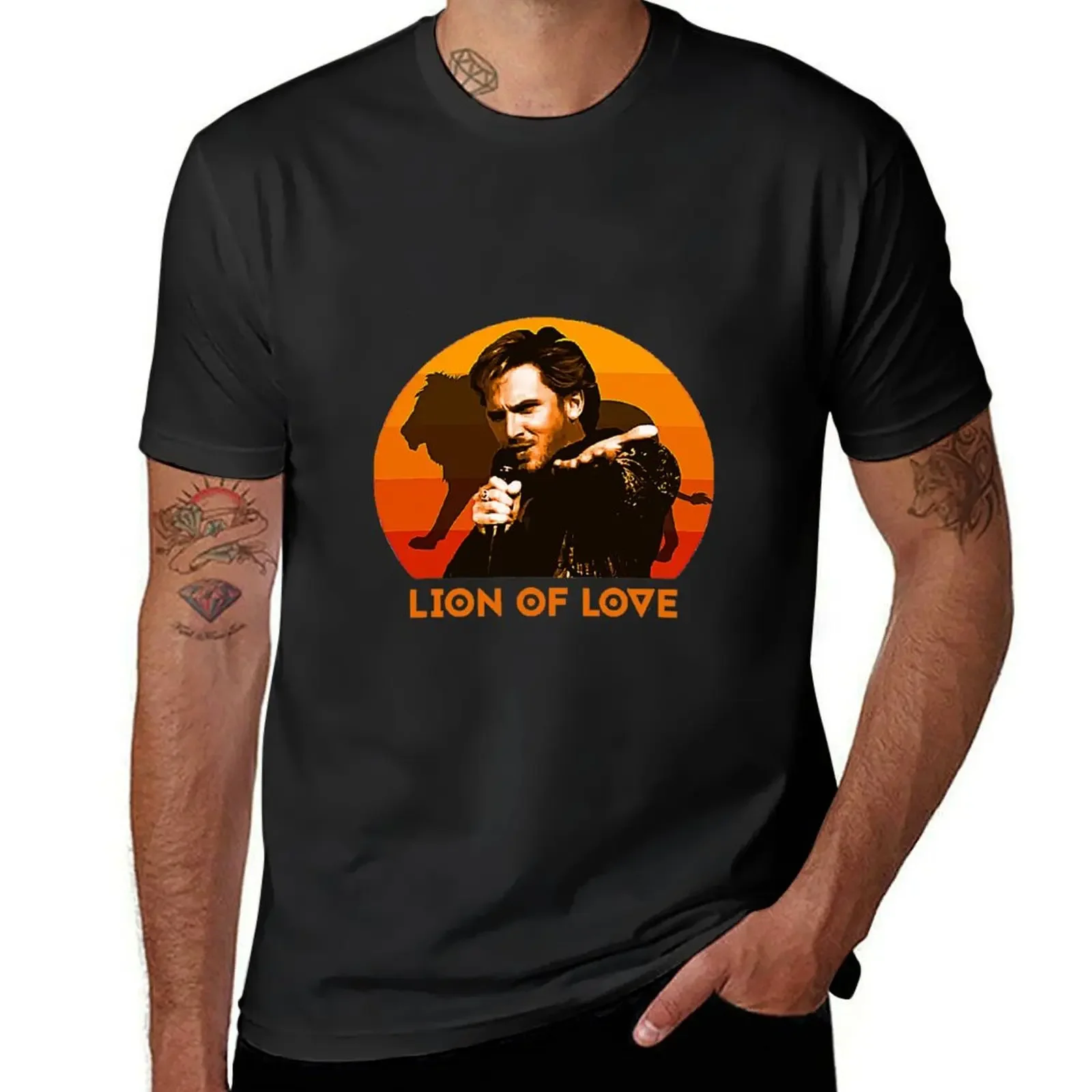 EuroVison Song Contest Fire Saga Lion Of Love T-Shirt blacks oversized outfits for men