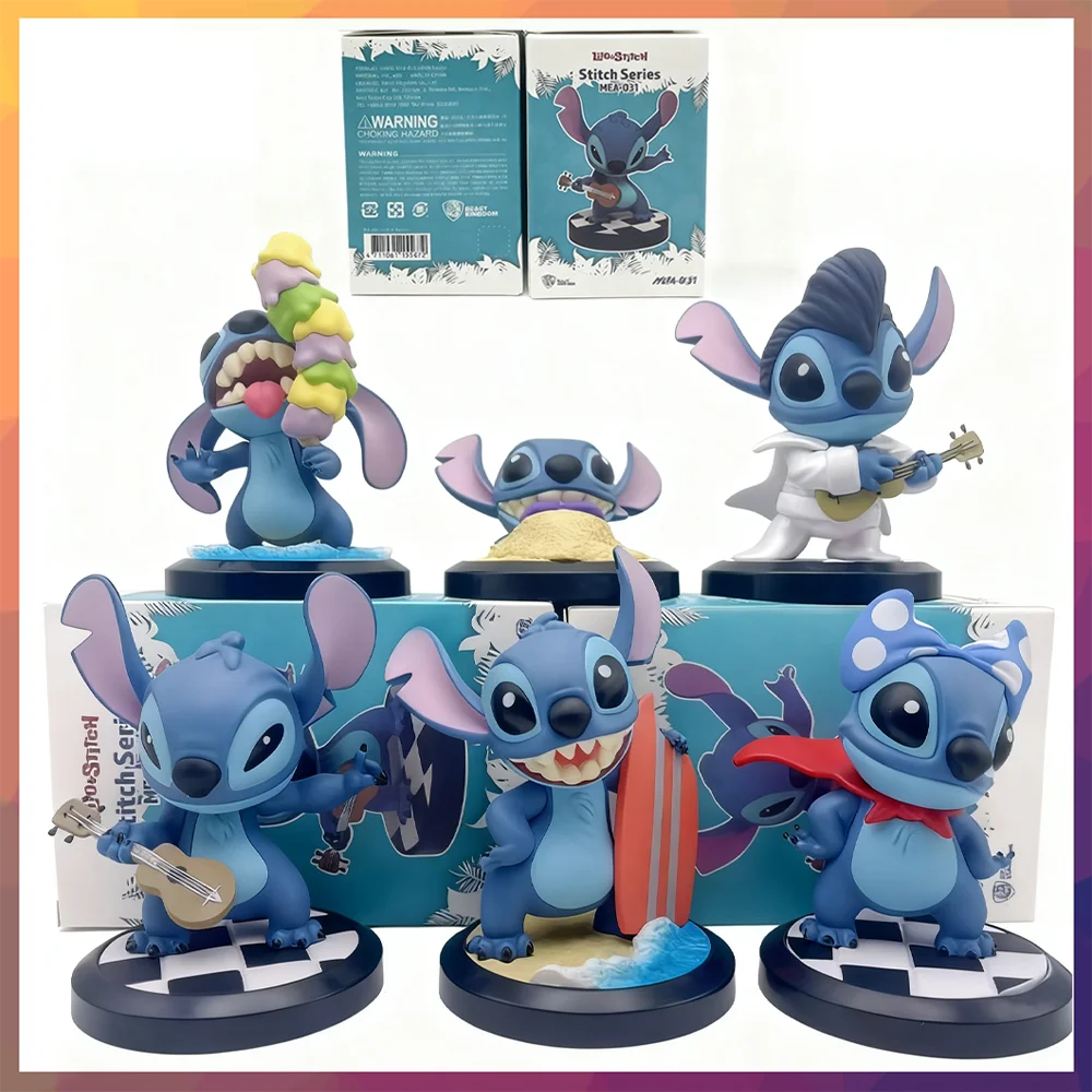 

High quality 6pcs Anime Stitch Figure Dolls Cartoon Toy Ornaments Micro Landscape PVC Cake Decoration Model Kid Birthday Gift