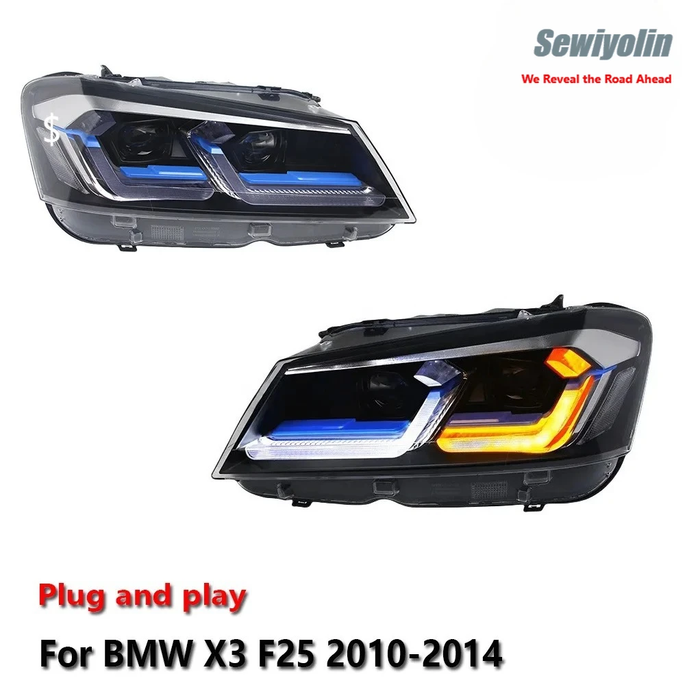 

Car LED Headlight Parts Lamps For BMW X3 F25 2010-2014 Fog DRL Brake Turn Signal Lamp Plug And Play