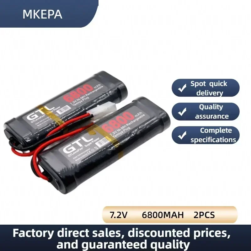 New 7.2V battery 6800mAh NiMH battery pack RC car truck Bugibot tank ni mh Battery gray dinner power supply