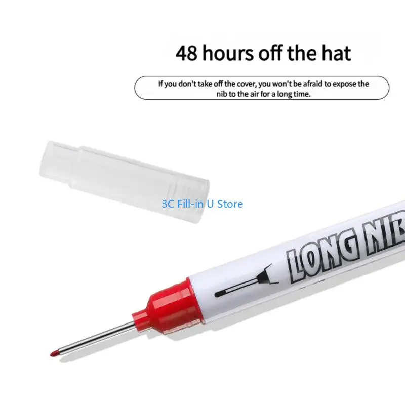 G8TA 10pcs đánh dấu đầu đôi vĩnh viễn bút rộng và nibs mịn mực khô nhanh cho vật dụng văn phòng sử dụng studio trong lớp
