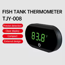 LED High-definition Digital Display Electronic Wireless Fish Tank Thermometer Temperature Measurement Black/White With battery - AliExpress 