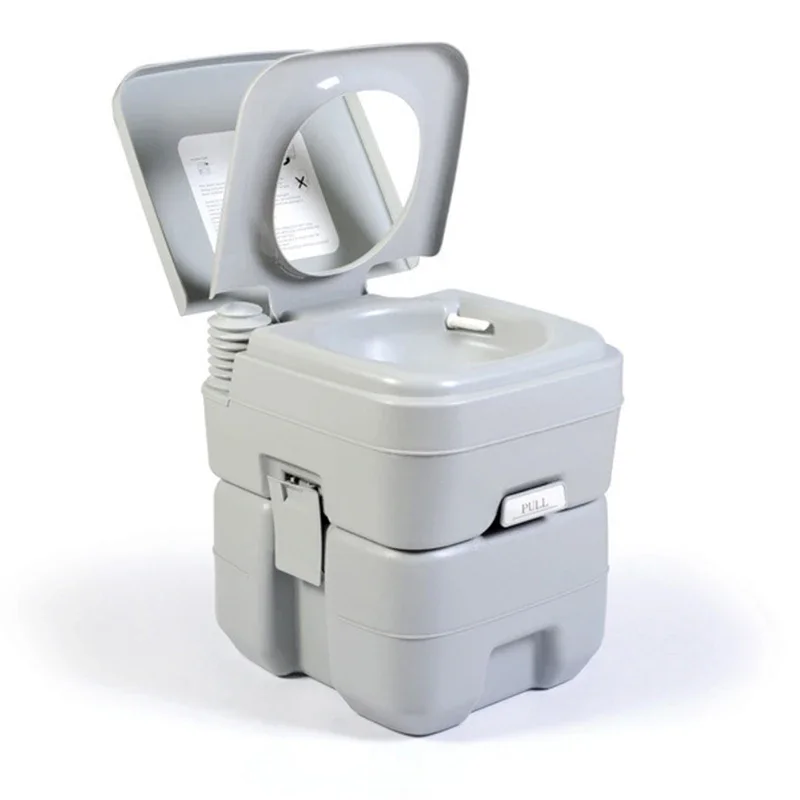 Inodoro portátil de fábrica para acampar, viaje, senderismo, RV, Camper al aire libre, inodoro de viaje portátil, 20L