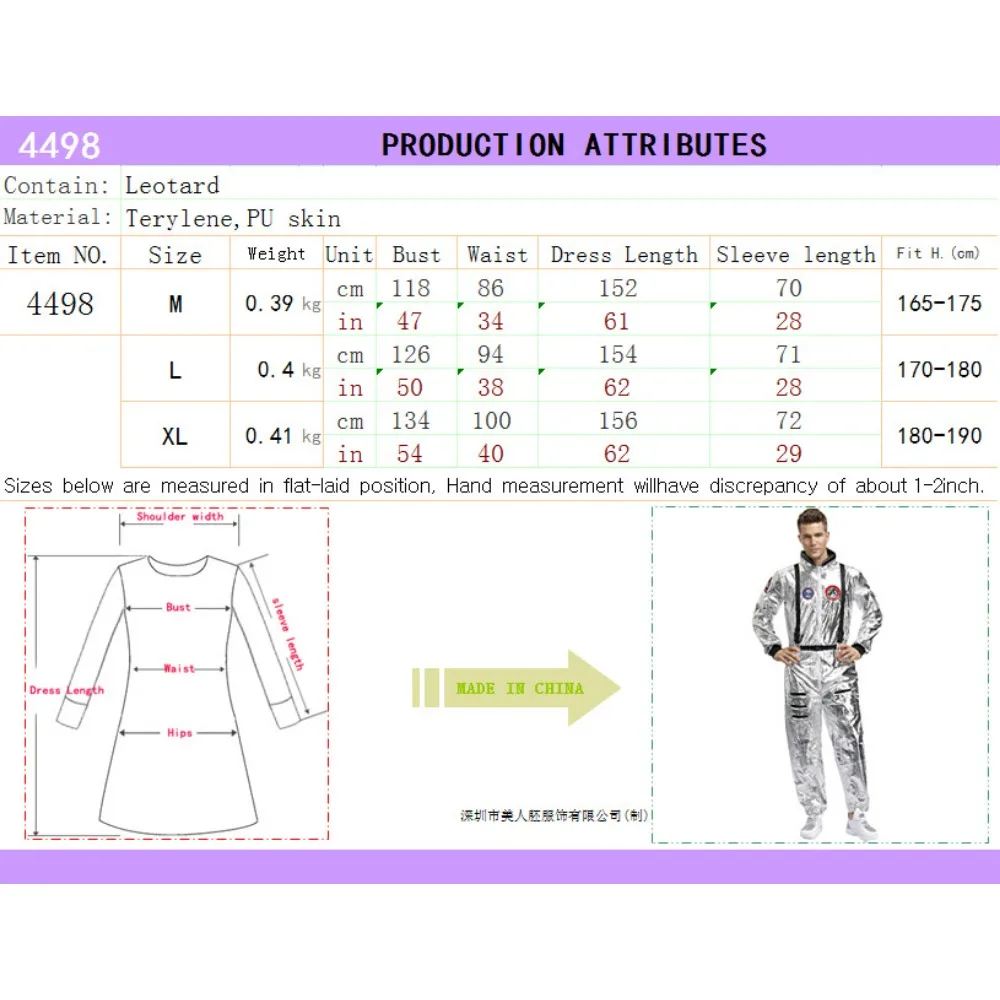 M-XL ten sam strรณj kosmiczny wฤdrujฤ
ca ziemia mฤska astronauta etap kostium kosmiczny na Halloween kombinezon jednolite Anime Cosplay