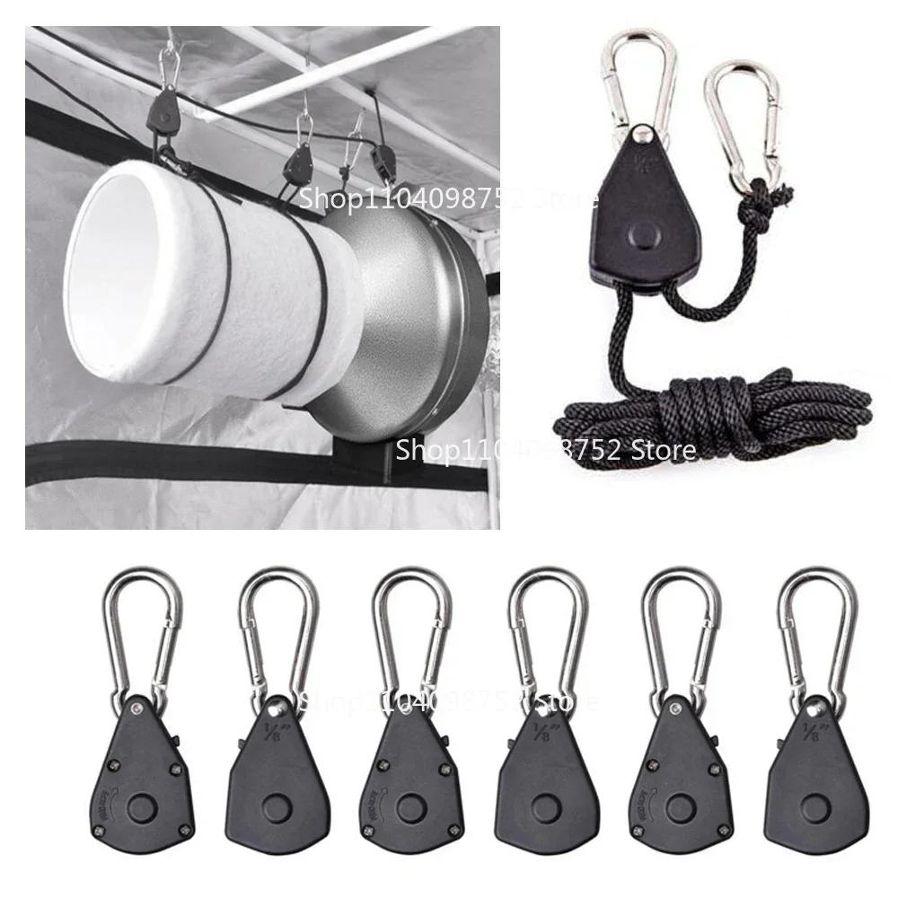 

Plant Grow Ropes Light Adjustable Reinforced Hangers Hanging Ratchet Pulley Grow Duty Rope Pulley Duty Clip