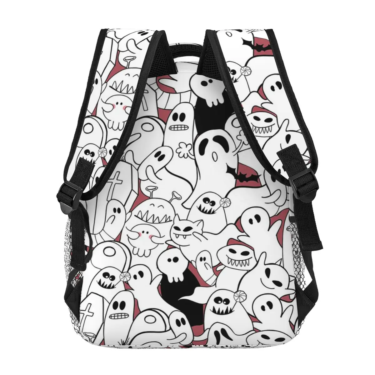 Mochilas de Halloween para niños y niñas, morral escolar de dibujos animados, fantasma, miedo, calabaza, bolso de hombro