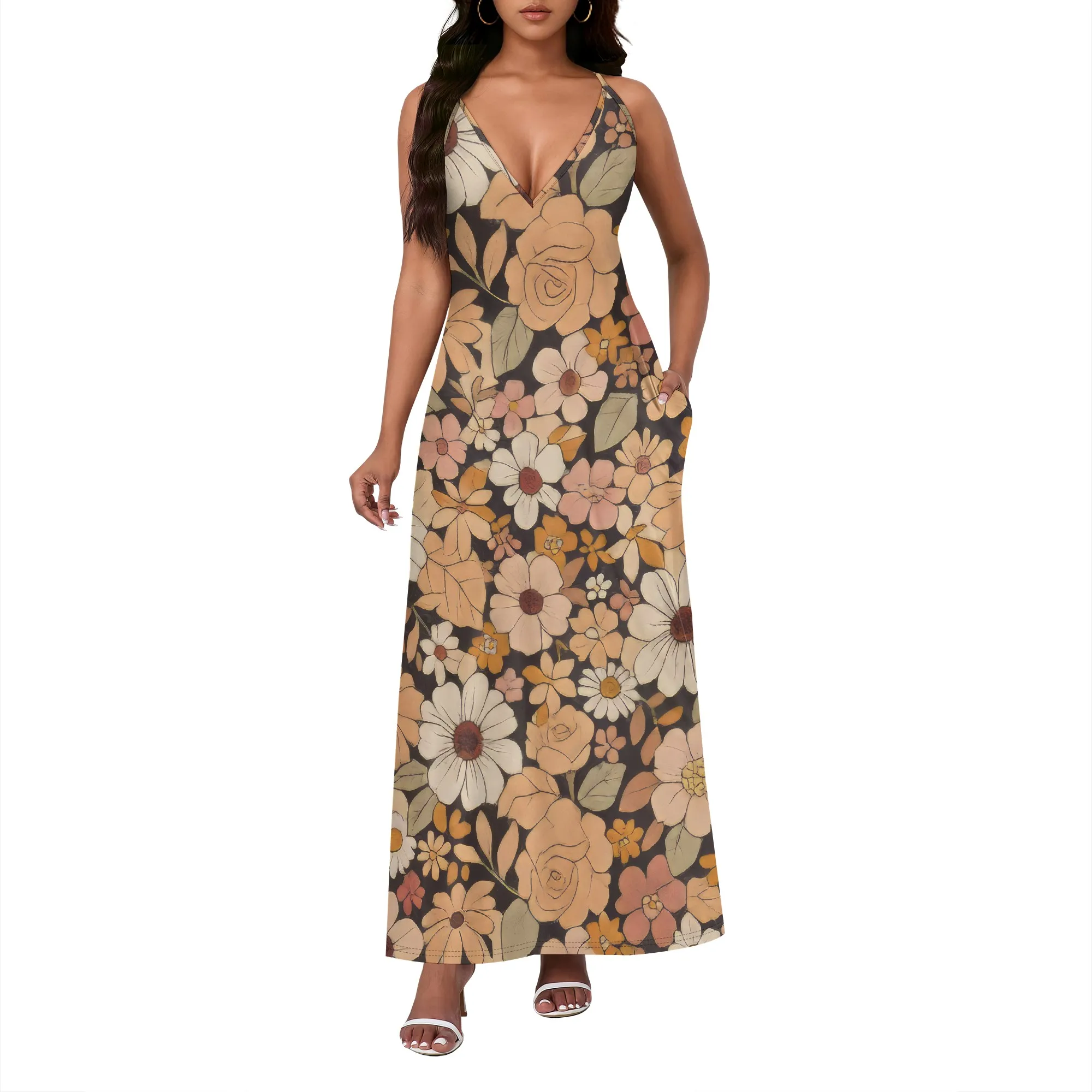 

Women's Casual Bodycon Maxi Dress Sexy Spaghetti Strap Sleeveless Dress Club Party Long Tight Slip Dresses