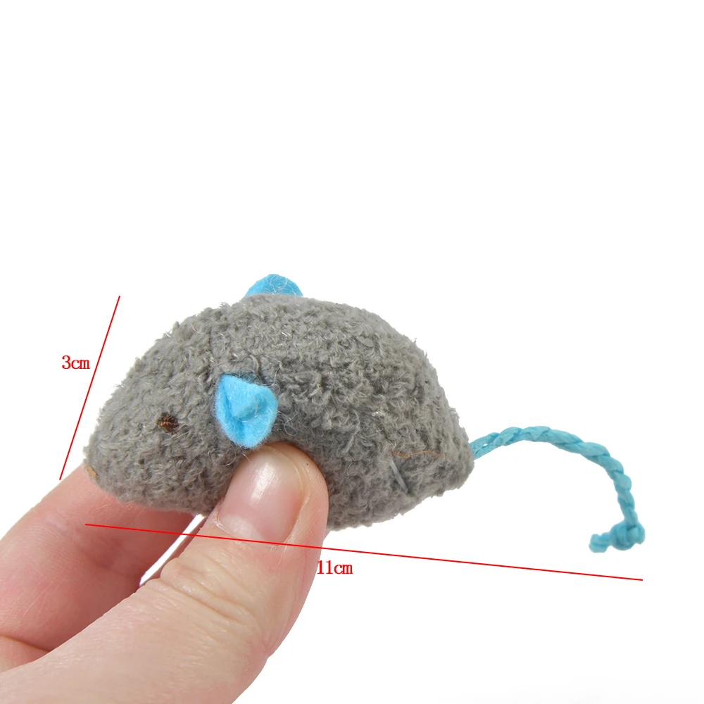 Ratón de peluche para mascotas, juguete divertido de hierba gatera, para gatitos, lote de 3 unidades