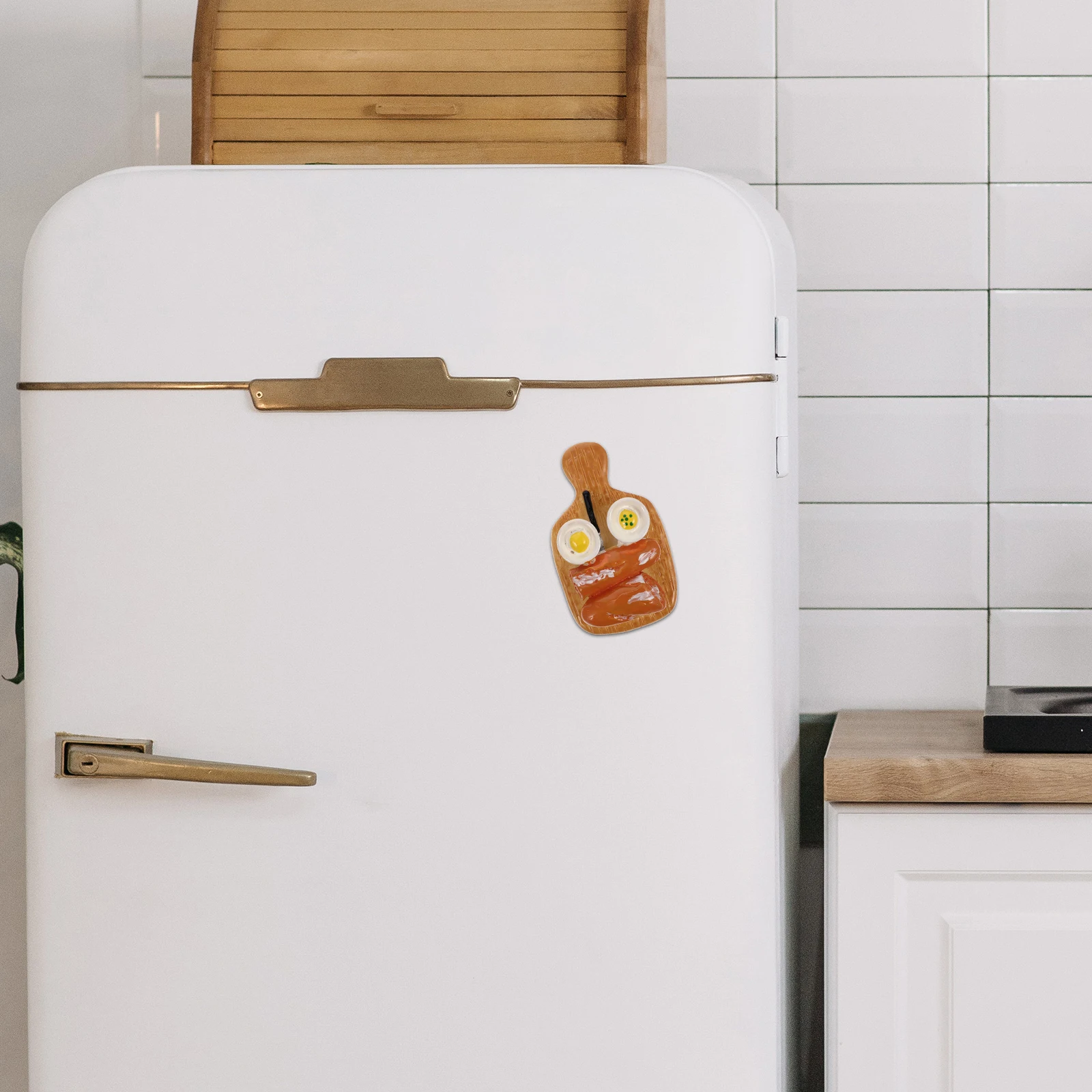 

Chic 3D Meal Plate Magnets for Fridge Delicate Practical Housewarming Present Compact Kitchen Decoration Accessories