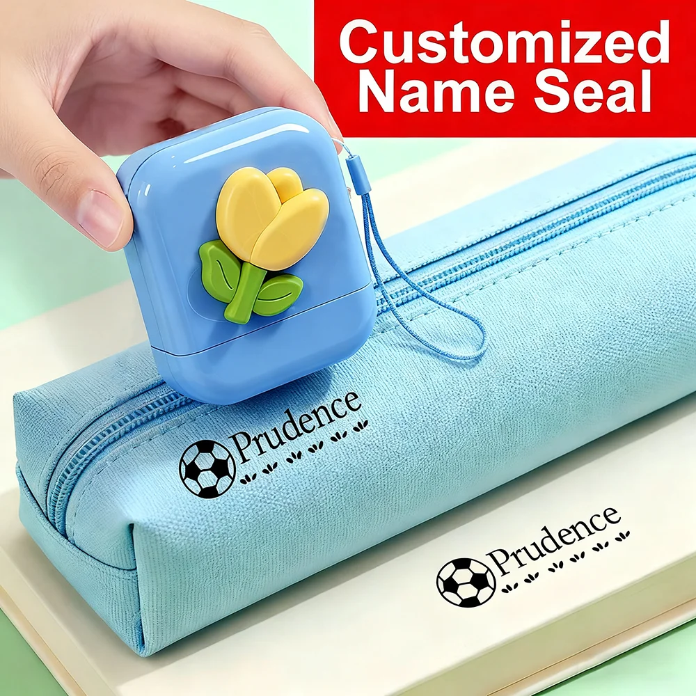 Benutzerdefinierter Namensstempel – personalisiertes, selbstfärbendes, wasserfestes Design für Schulbedarf, Weihnachtsgeschenke und Kleidungsetiketten