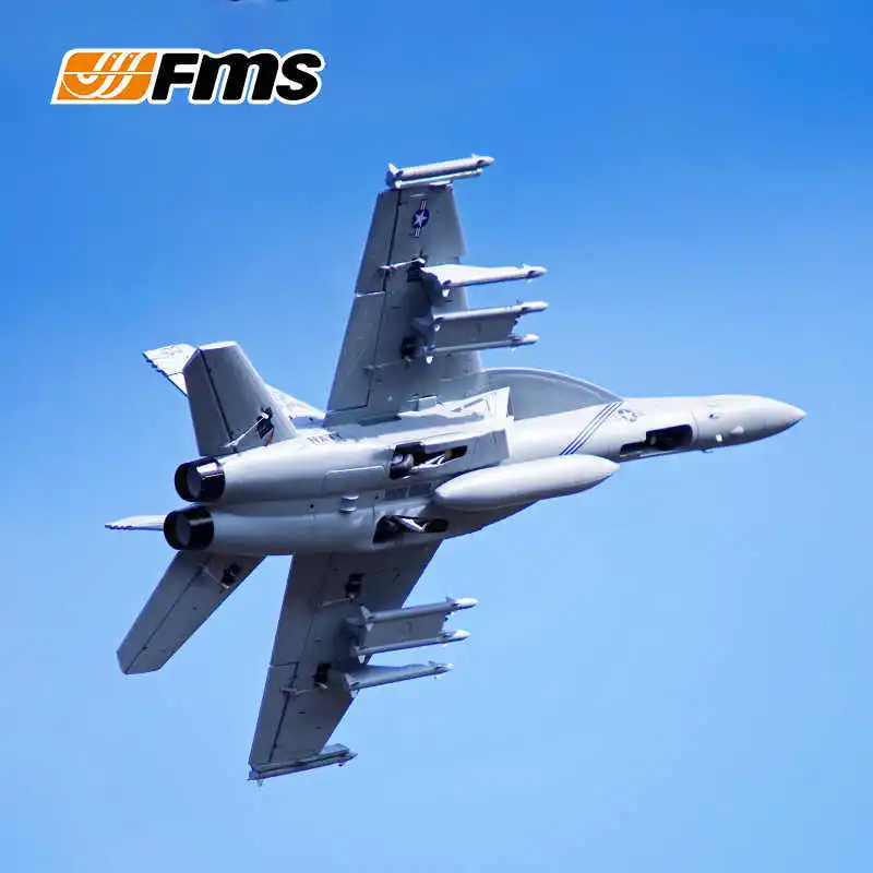 FMS 70mm Ducted F/A-18 Hornet Model Aircraft Assembled Foam Fixed-Wing Hobby Large Remote Control Aircraft PNP ESC EC5 Plug view 2