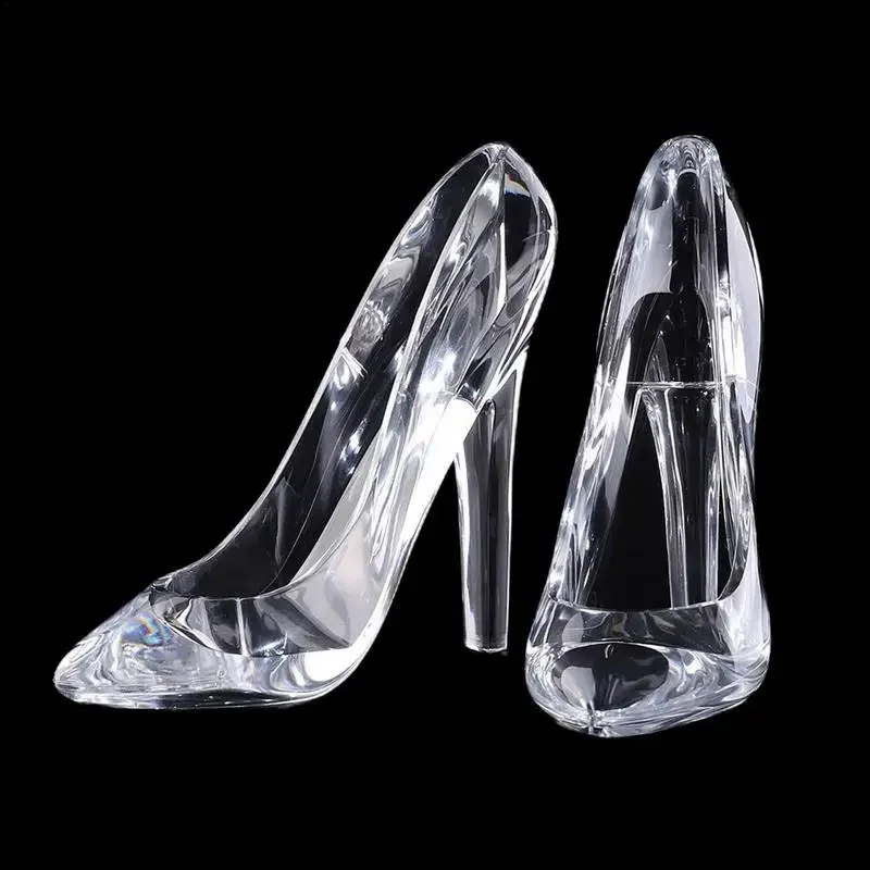 1 PC Cinderellas Crystal Shoes Kids Birthday Gift Home Decor High-Heeled Shoes Figurines Wedding Decoration Valentine's Day Gift