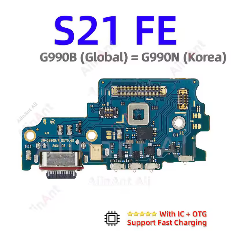 AiinAnt Dock USB Charger Board Connector Charging Port Flex Cable For Samsung Galaxy S21 Ultra Plus FE S21+ G998B G996U G991B - Image 9