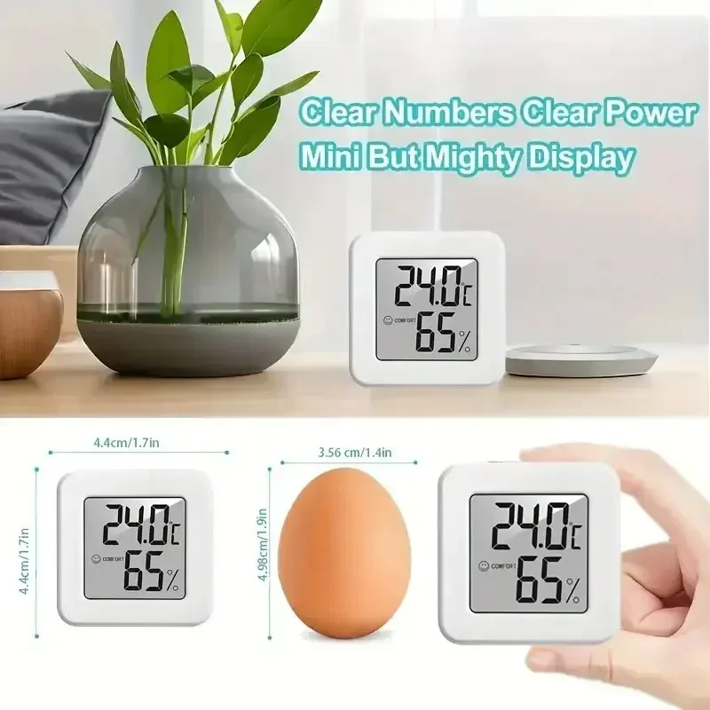 Indoor Mini Temperature and Humidity Meter Bedroom Temperature Meter Portable Electronic Digital Display Humidity and Tempera