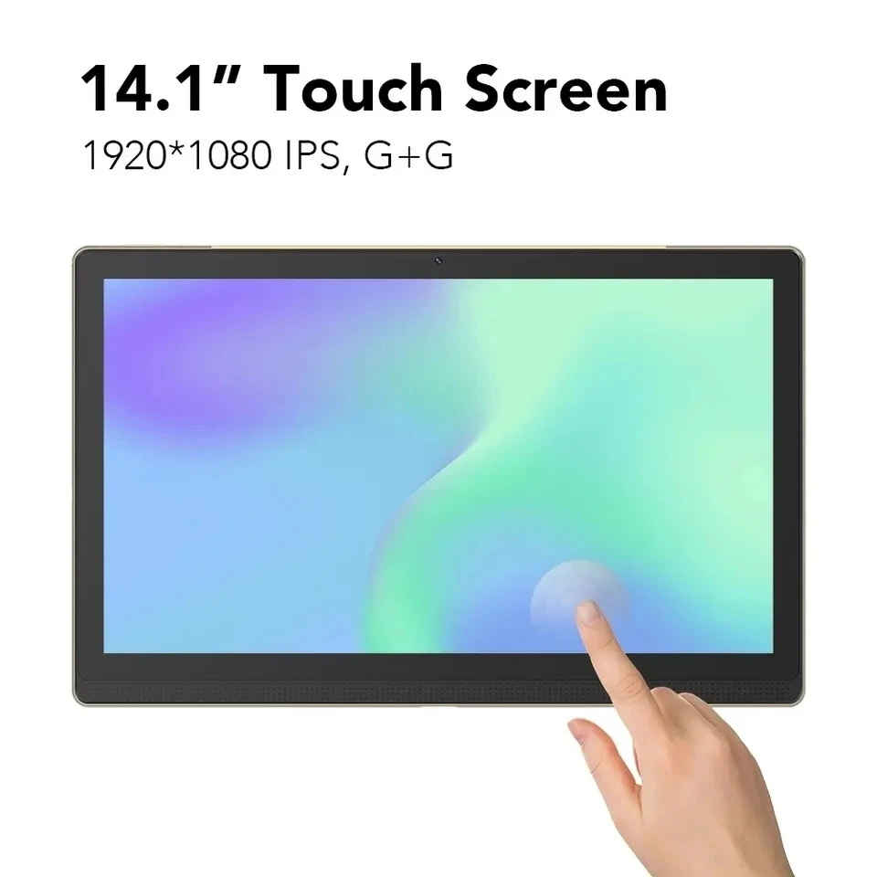 Tablette PC Android version globale, grand écran IPS, ordinateur portable Android 12, appareil photo 5 + 13MP, 2 en 1, 14 pouces, 1920x1080, 12 Go + 256 Go